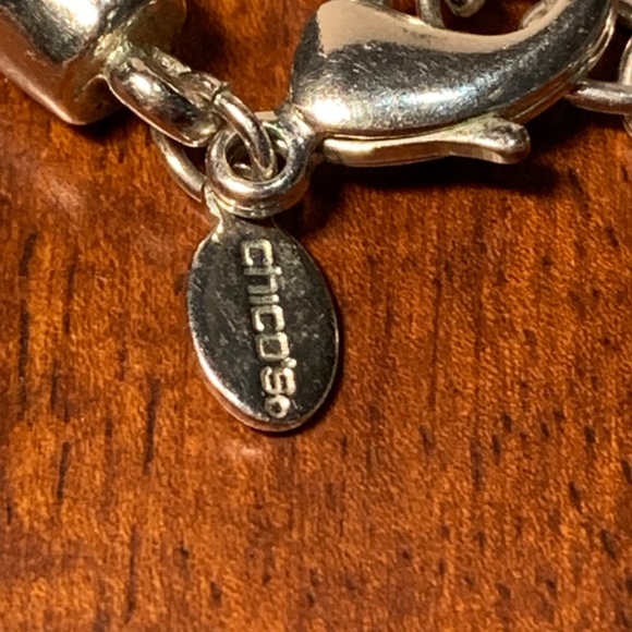 CHICO’S Silver beaded and chain Statement Necklace. 39”-43” - Picture 8 of 8